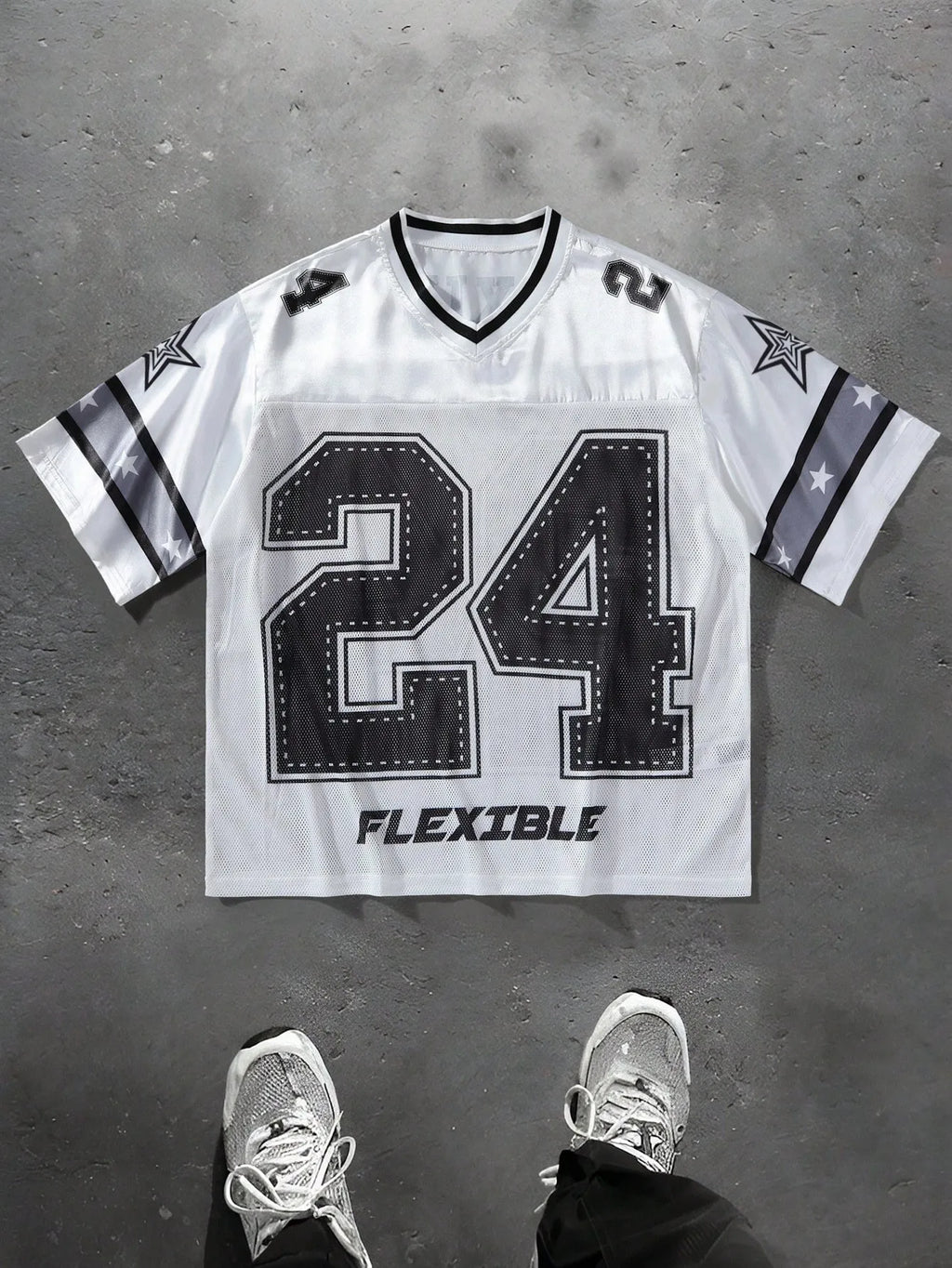2026 Summer New Men's V-Neck T-Shirt with 3D Digital Pattern Printing