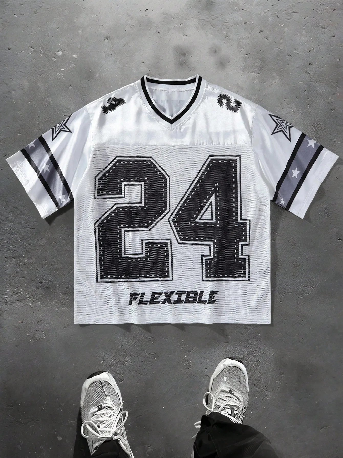 2026 Summer New Men's V-Neck T-Shirt with 3D Digital Pattern Printing