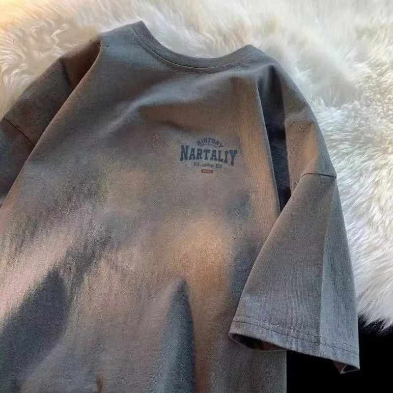 8XL Men Oversized Fashion Loose American Vintage