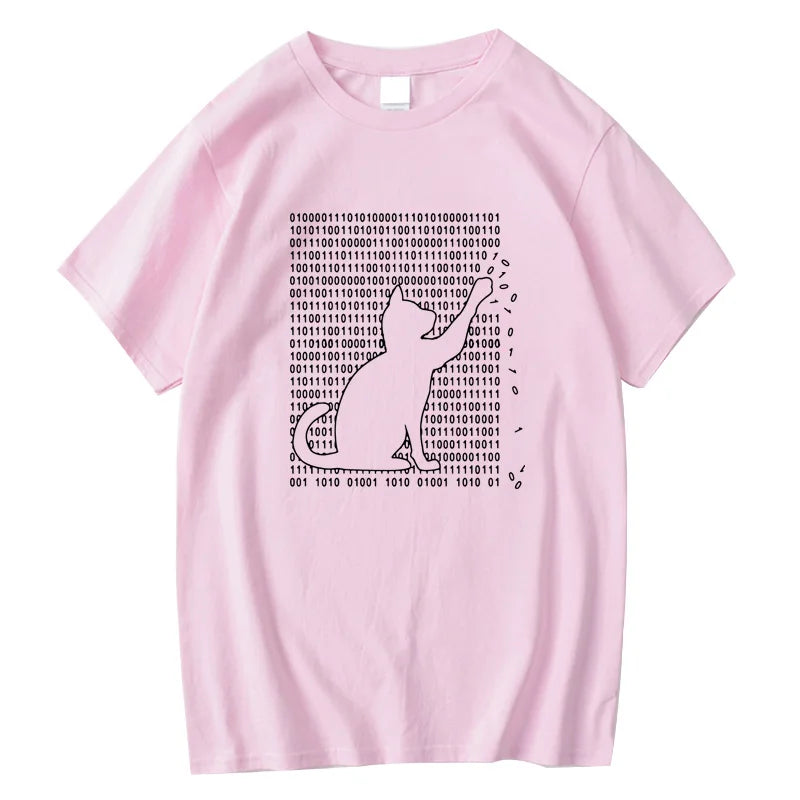 Men's High Quality T-shirt Cotton Blend Funny Cool Cat Design