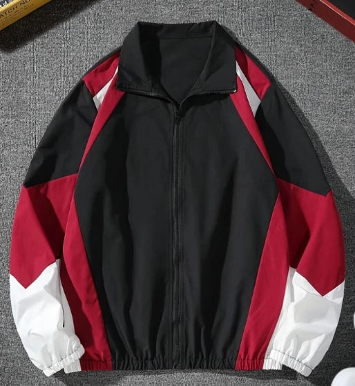 Men's color-blocked jacket, lightweight, casual, travel