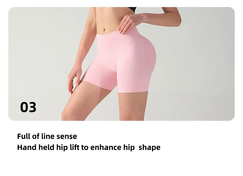 Pilates knit shorts medium intensity training high stretch