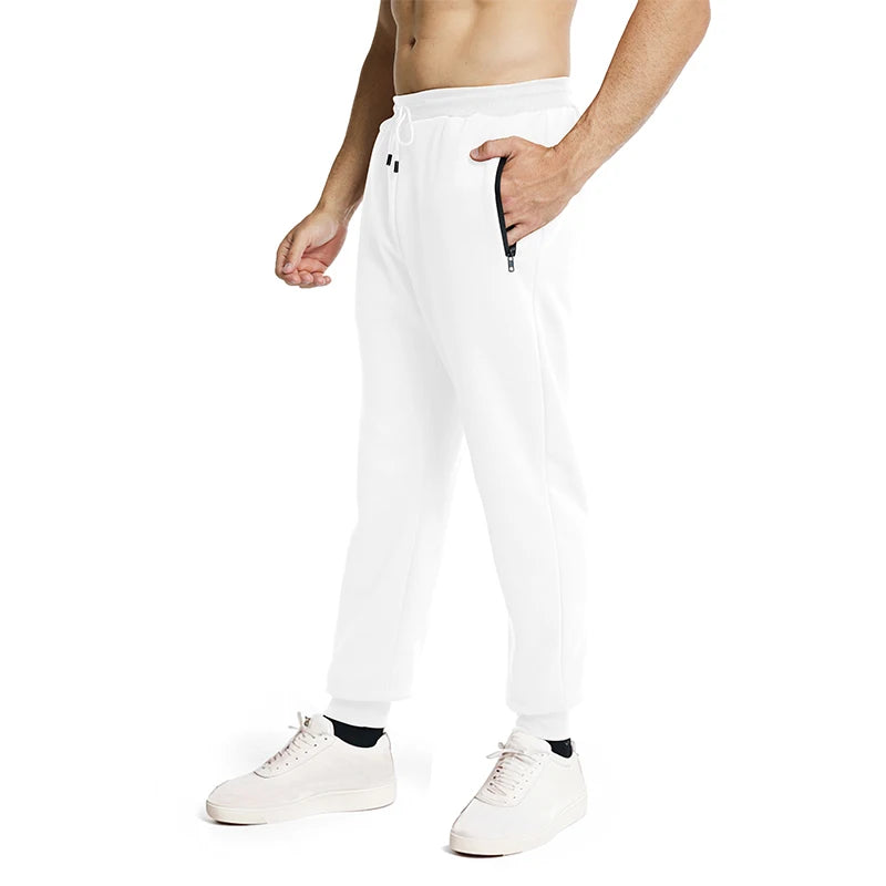 New Sweatpants Side Zipper Pockets Men Joggers Track Pants