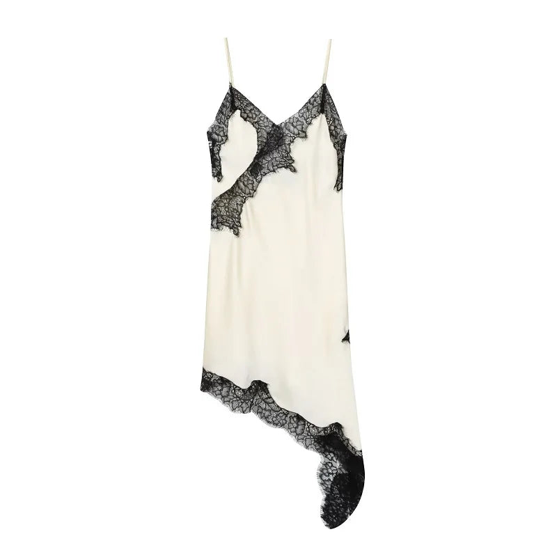 MUJER 2025 Lace Slip Dress Woman Black Backless Short Dresses