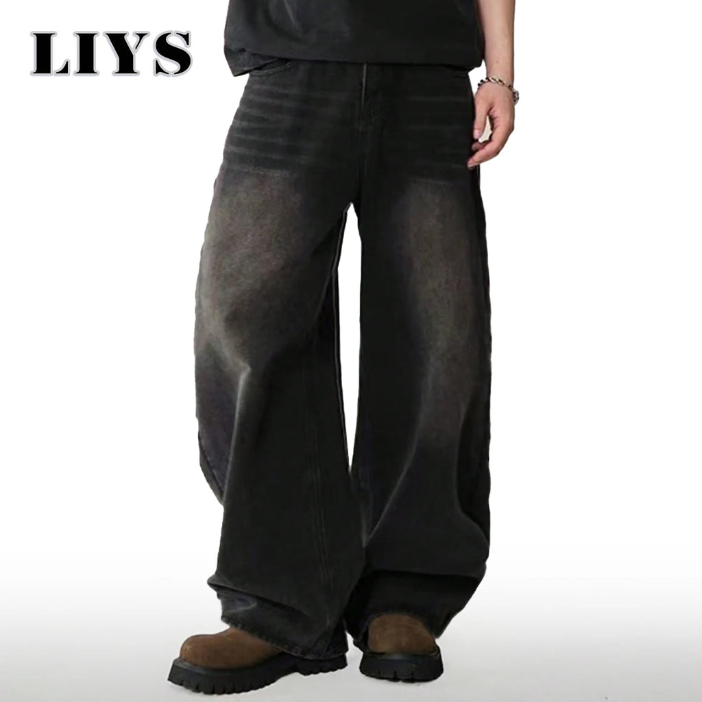 Men's Straight Loose Wide Baggy Jeans