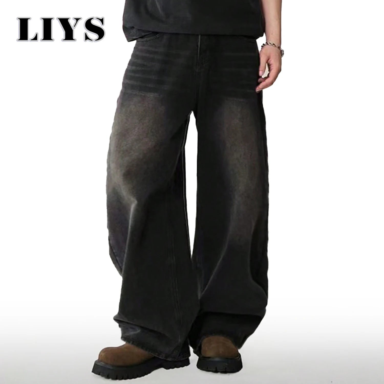 Men's Straight Loose Wide Baggy Jeans