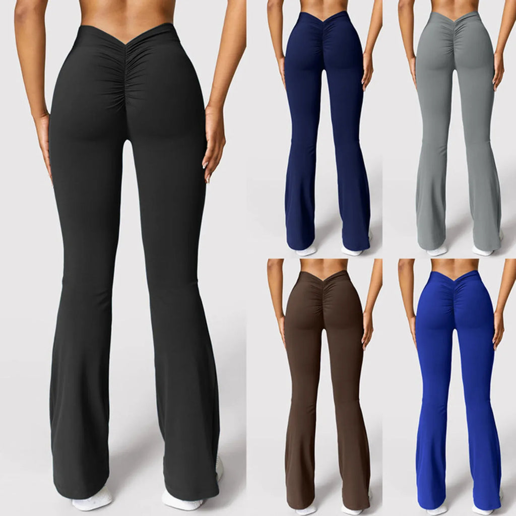 Fashion Micro Horn Leggings Women V-back Waist