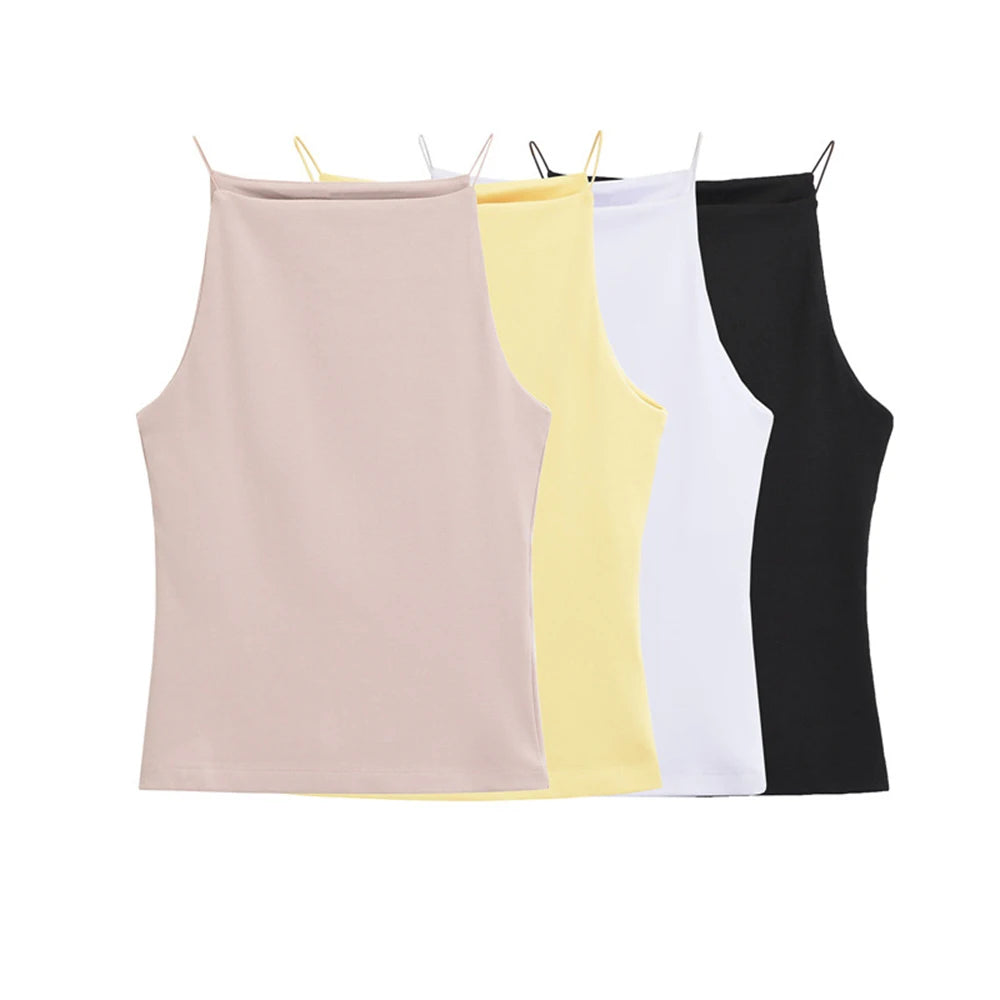 Women's Halter Tank Top Sleeveless Thin Straps