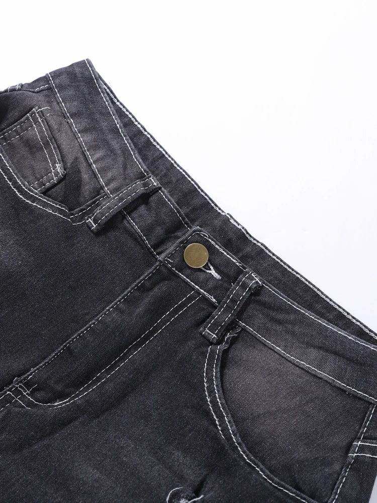 Women Ripped Jeans Tight Fitting
