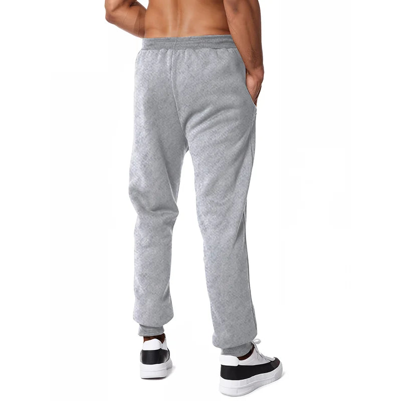 New Sweatpants Side Zipper Pockets Men Joggers Track Pants