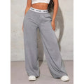 Women's Fashion Pants High Waist Webbing Loose
