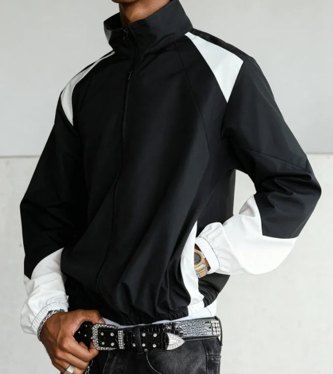 Men's color-blocked jacket, lightweight, casual, travel