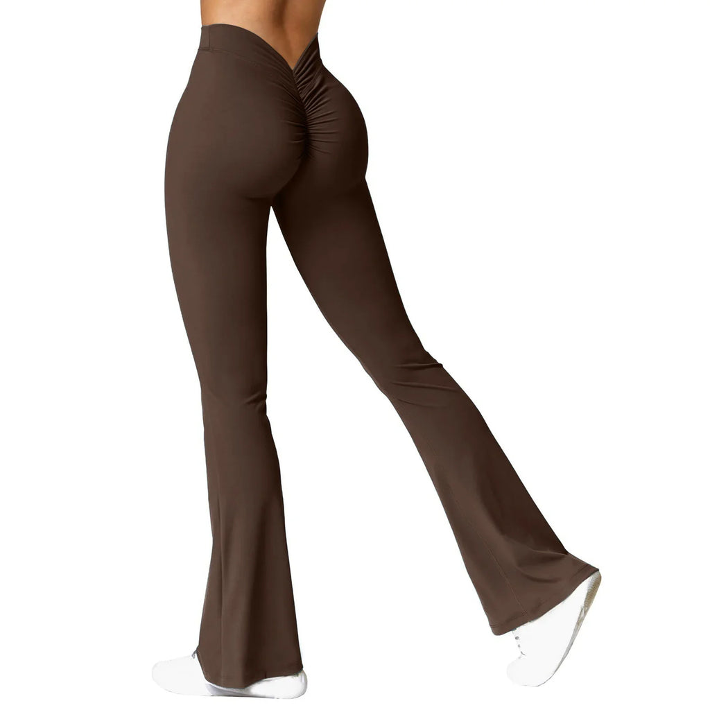 Fashion Micro Horn Leggings Women V-back Waist