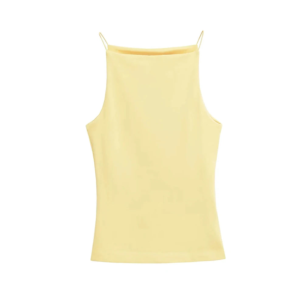 Women's Halter Tank Top Sleeveless Thin Straps