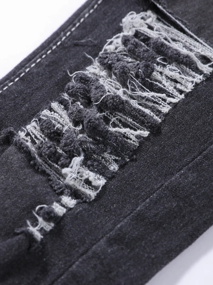 Women Ripped Jeans Tight Fitting