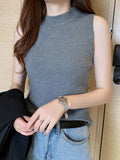 Versatile Knit Sleeveless Tops Women