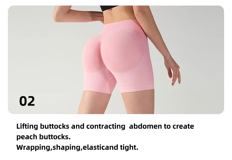 Pilates knit shorts medium intensity training high stretch