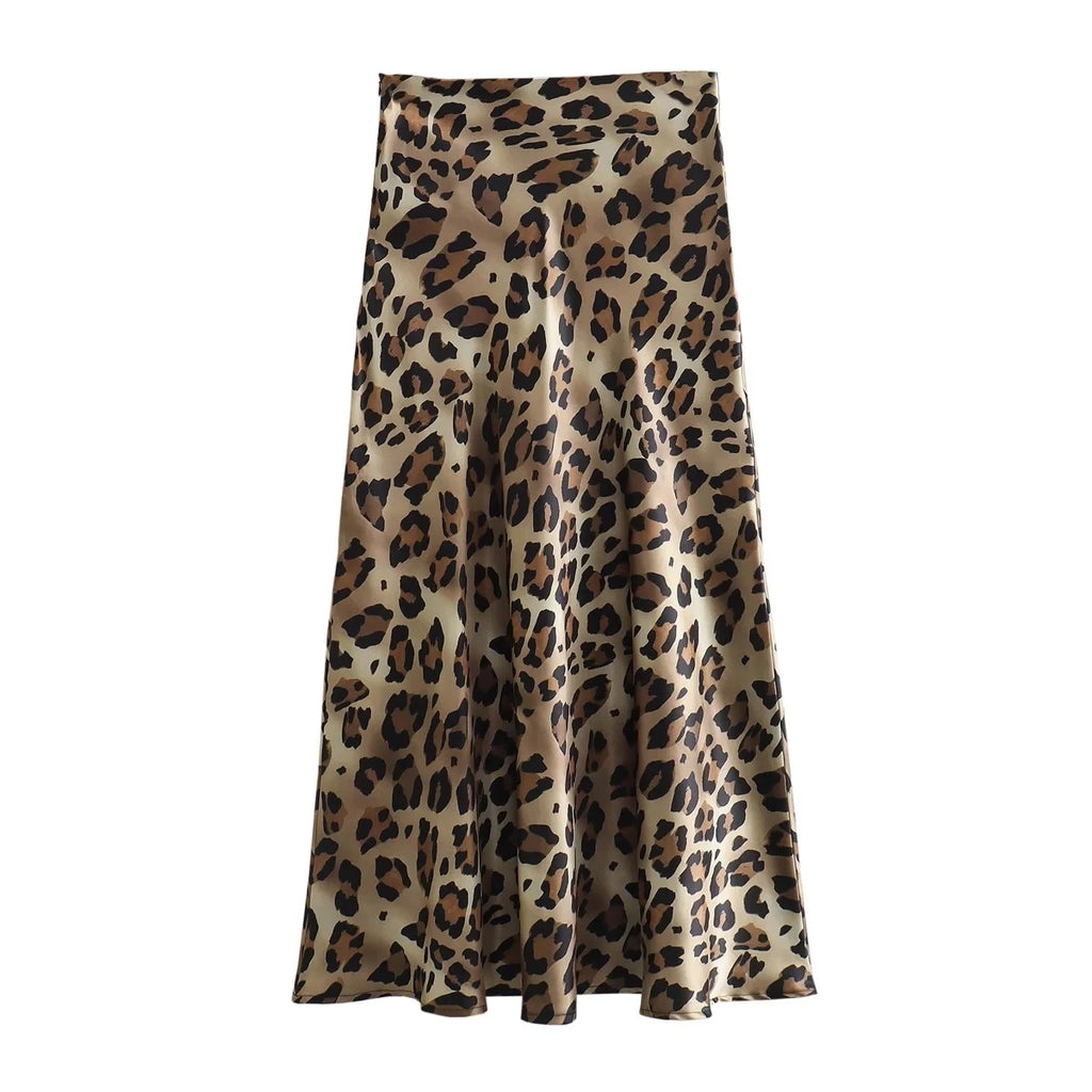 HH Women Fashion Leopard Print Skirt