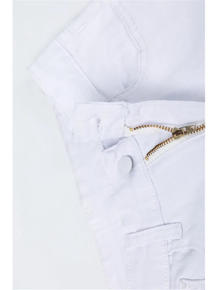 American Holed Jeans Minimalist Slim Fit