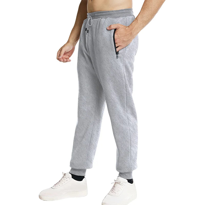 New Sweatpants Side Zipper Pockets Men Joggers Track Pants
