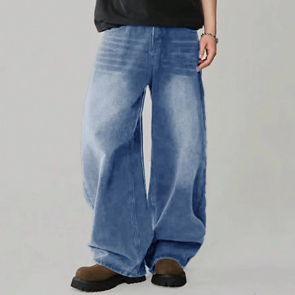 Men's Straight Loose Wide Baggy Jeans