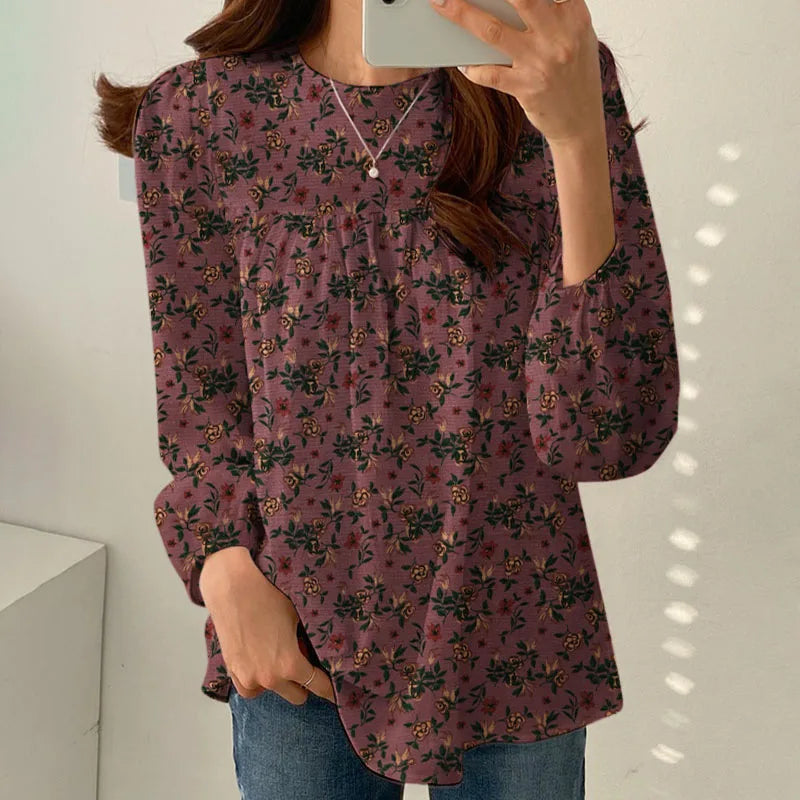 ZANZEA Women Floral Printed Blouse Bohemian Holiday Tops