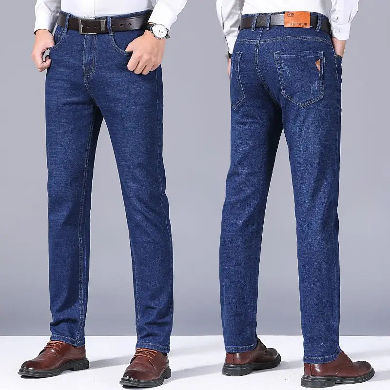 Men Light Luxury Stretch Slim Fit Denim Pants