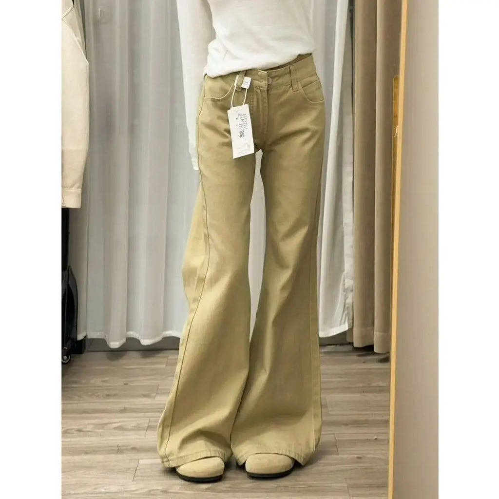Ladies Jeans Flare Trousers Leisure