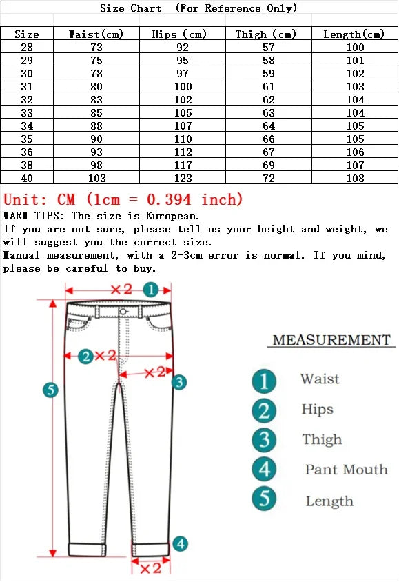 Straight Jeans Men New Stretch Slim Fit