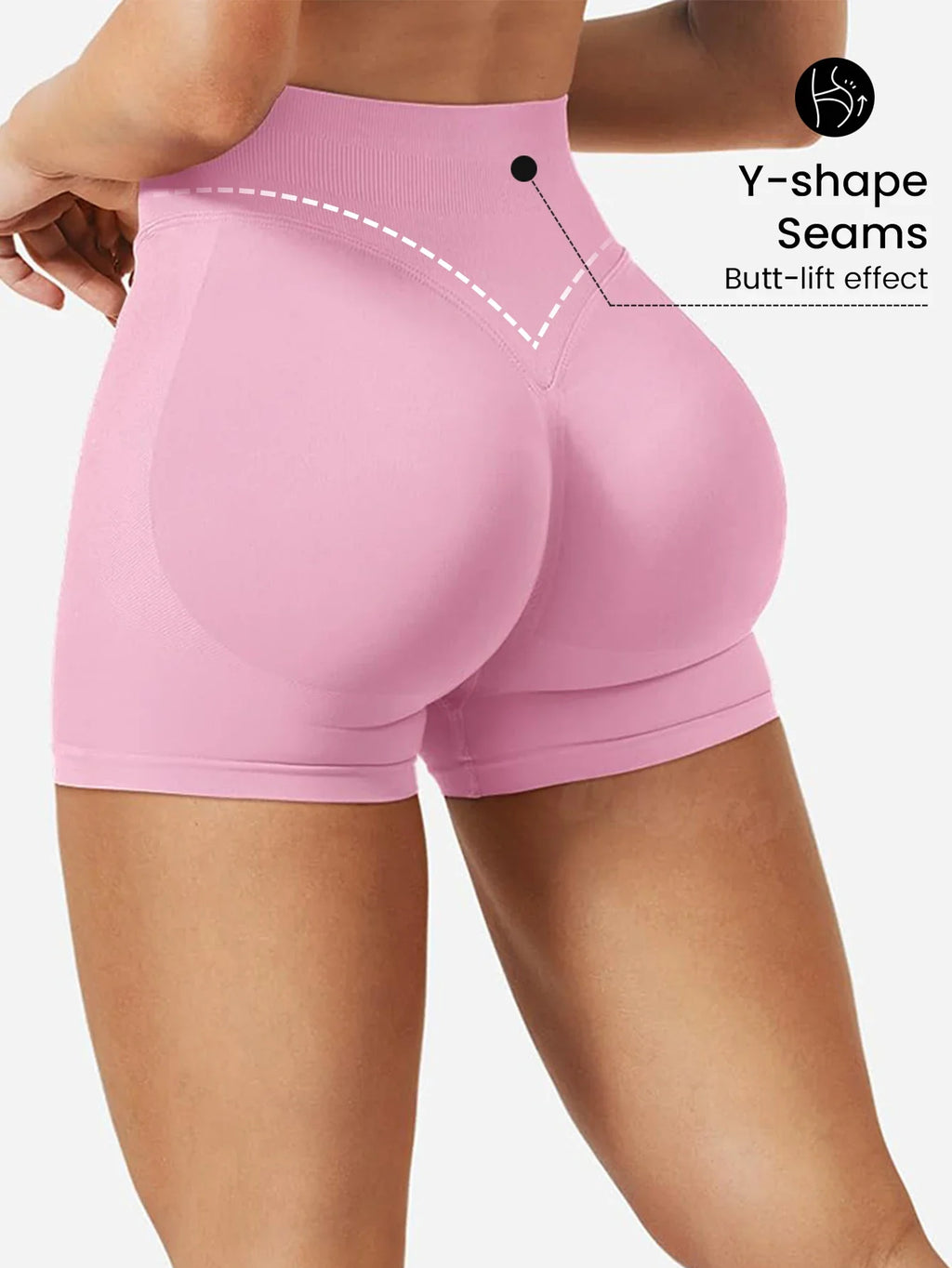 Pilates knit shorts medium intensity training high stretch