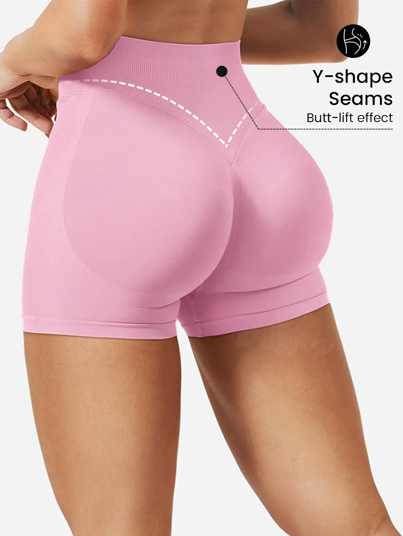 Pilates knit shorts medium intensity training high stretch