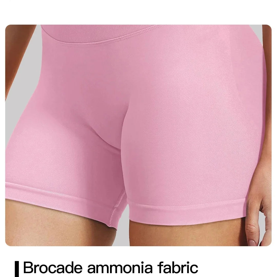 Pilates knit shorts medium intensity training high stretch