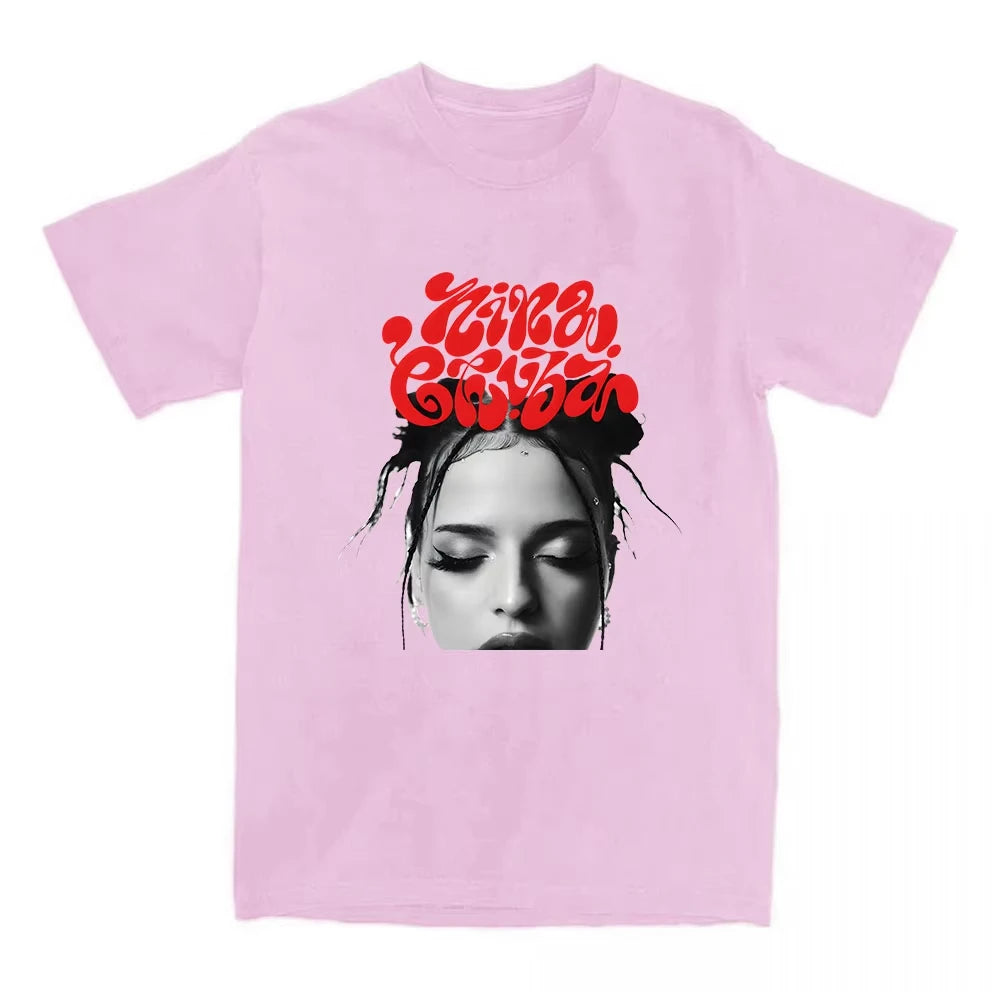 Nina Chuba Printing Tshirts Short Sleeve Cotton Round Neck T-shirt