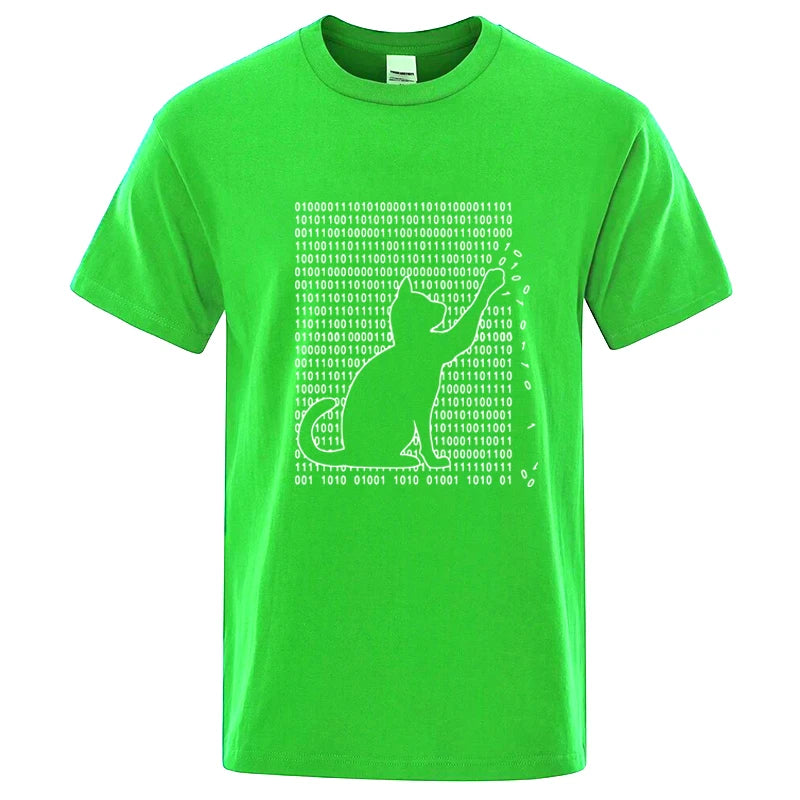 Men's High Quality T-shirt Cotton Blend Funny Cool Cat Design