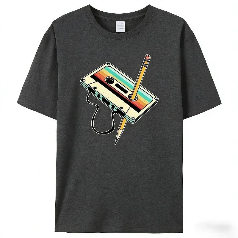 Men Short Sleeve Vintage T-Shirt Clothing Vintage Outdoor Fitness