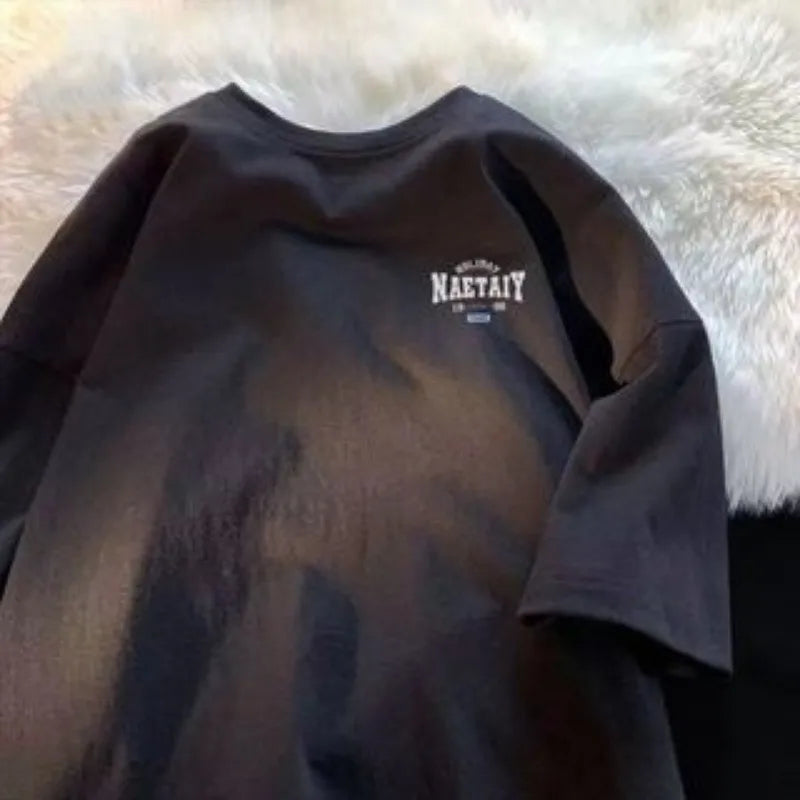 8XL Men Oversized Fashion Loose American Vintage