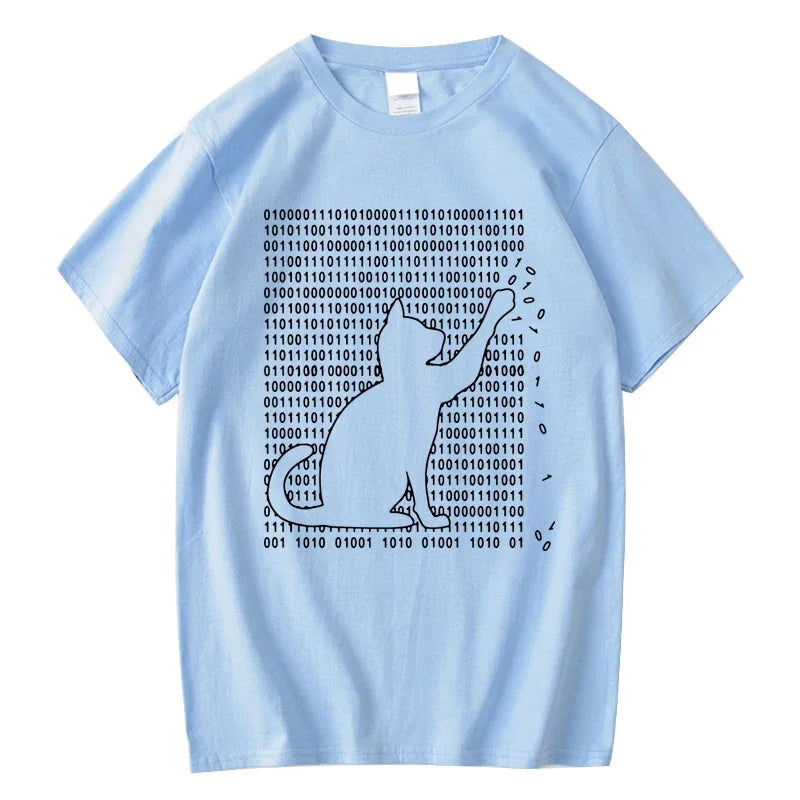 Men's High Quality T-shirt Cotton Blend Funny Cool Cat Design