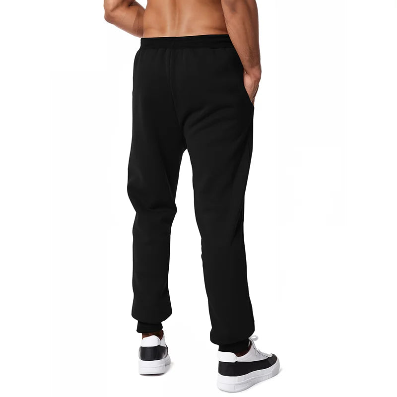 New Sweatpants Side Zipper Pockets Men Joggers Track Pants