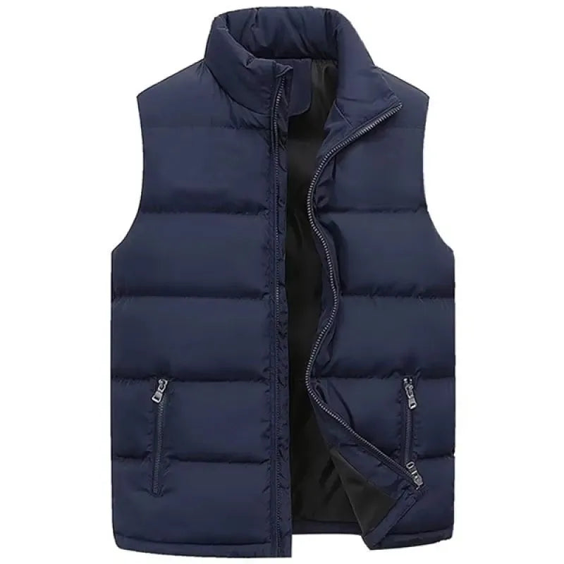Mens Vest Jacket Warm Sleeveless Jackets Winter Waterproof Zipper Coat