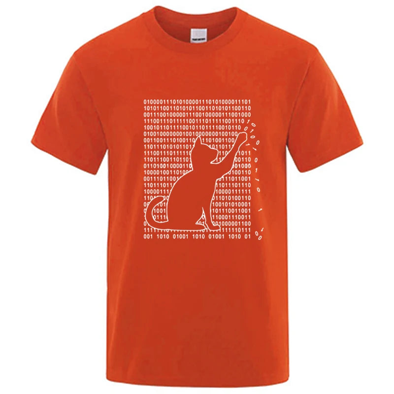 Men's High Quality T-shirt Cotton Blend Funny Cool Cat Design
