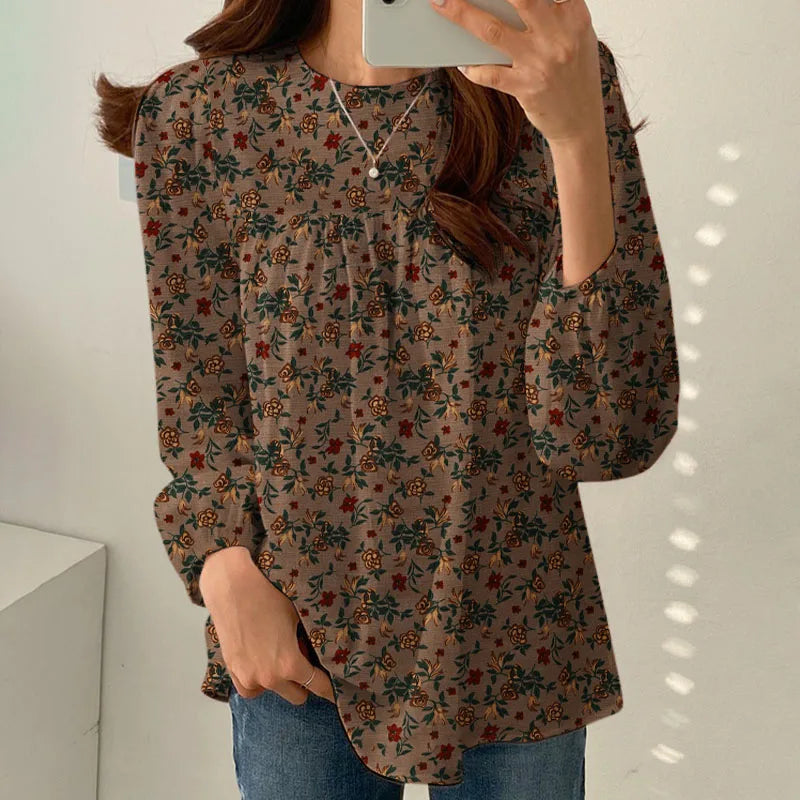 ZANZEA Women Floral Printed Blouse Bohemian Holiday Tops