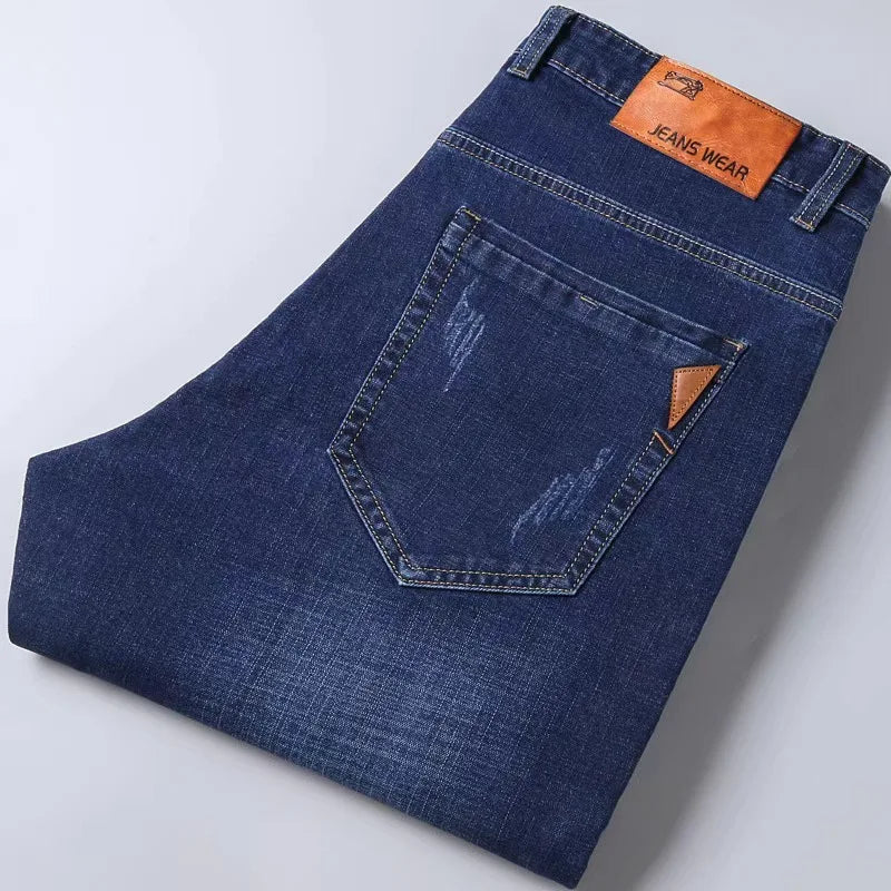 Men Light Luxury Stretch Slim Fit Denim Pants