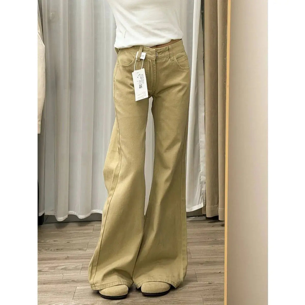 Ladies Jeans Flare Trousers Leisure