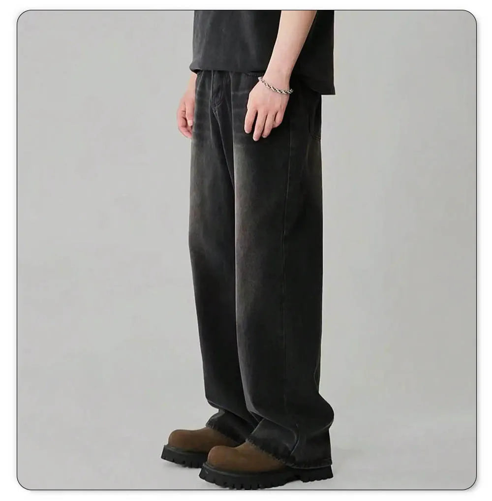 Men's Straight Loose Wide Baggy Jeans