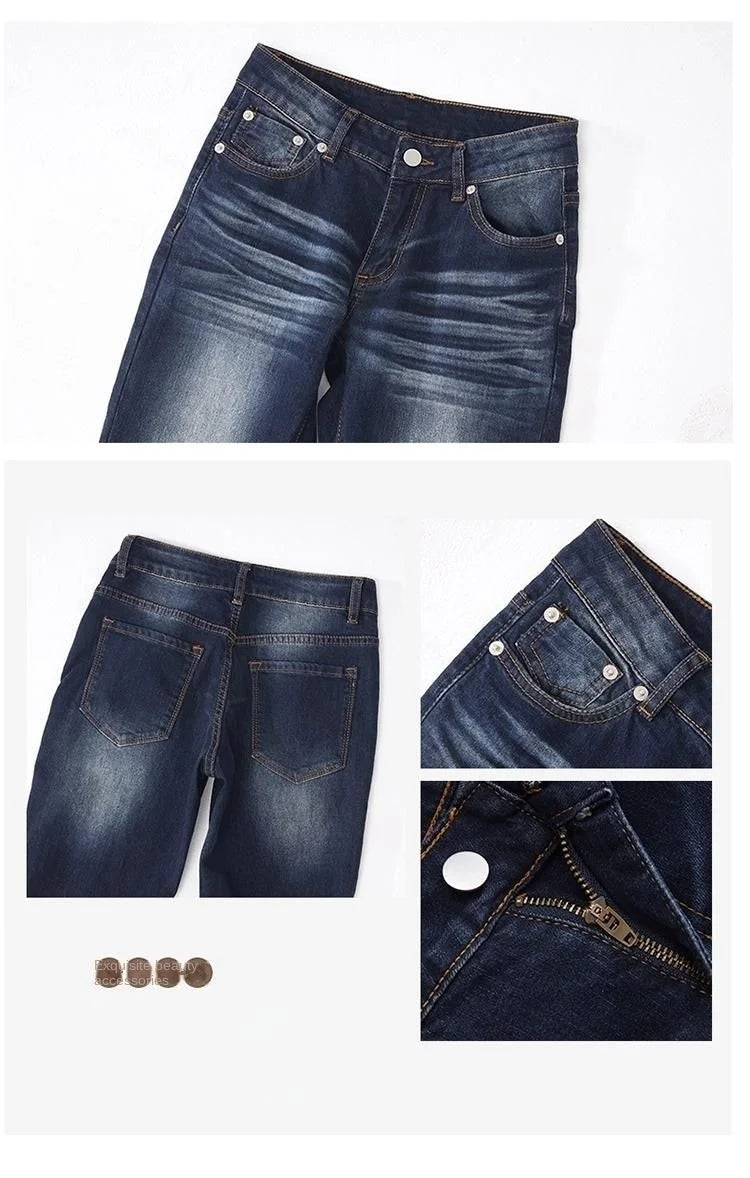 Slim Fit High Waist Casual Womens Jeans