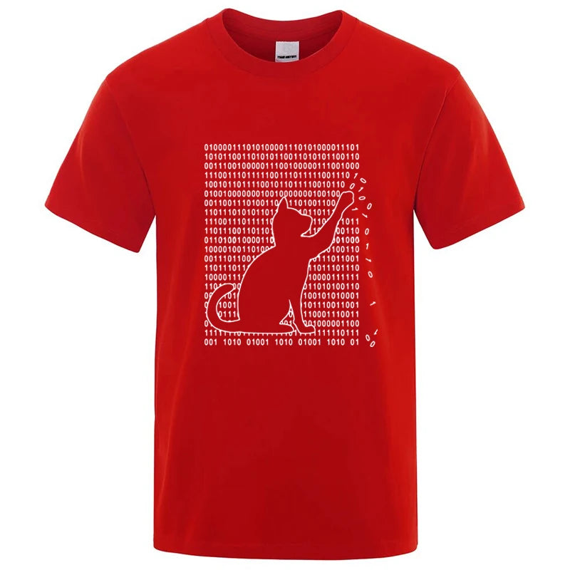 Men's High Quality T-shirt Cotton Blend Funny Cool Cat Design