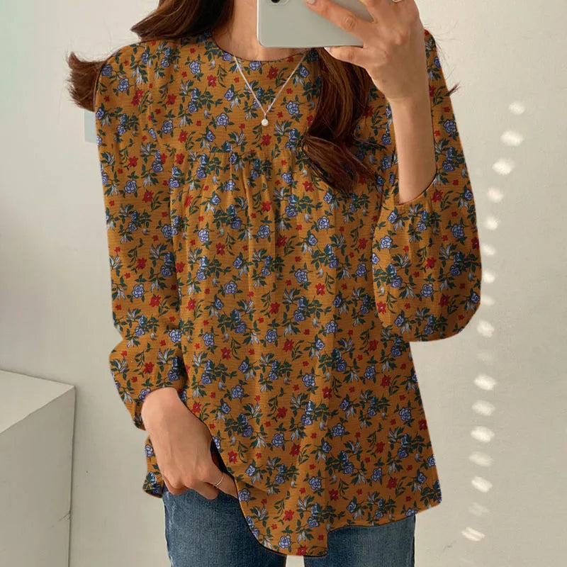 ZANZEA Women Floral Printed Blouse Bohemian Holiday Tops